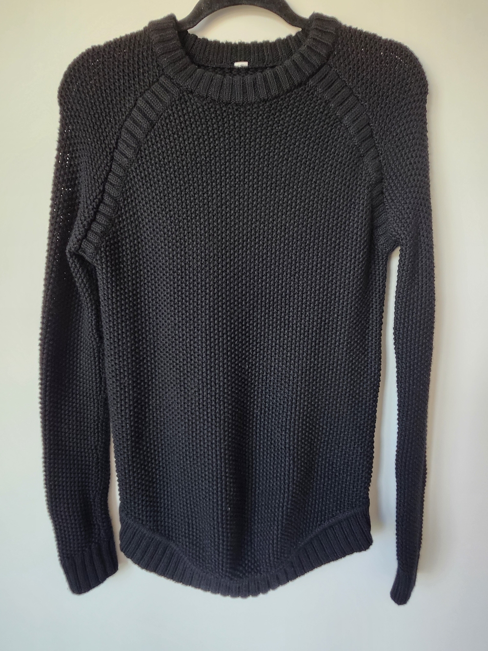 Lululemon Black Devi Crew *Pointelle Knit Sweater - Picture 2 of 10